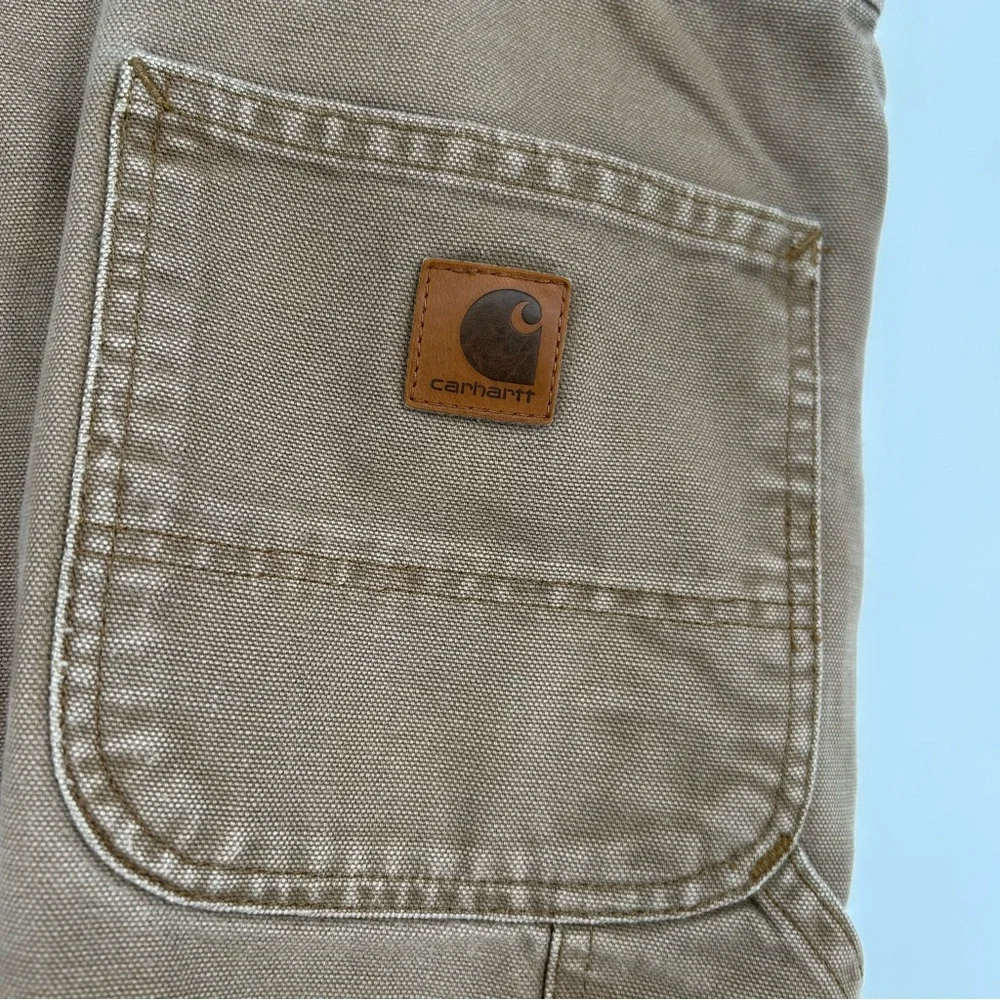 Carhartt‎ Men's Casual Carpenter Thick 100% Cotton Khaki Work Pants Size 42x30
